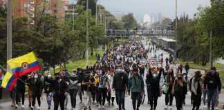 Η μεγάλη γενική απεργία στην Κολομβία Κολομβία γενική απεργία